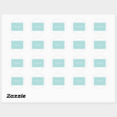 Stickers Mariage Turquoise Simplement Élégant (Feuille)