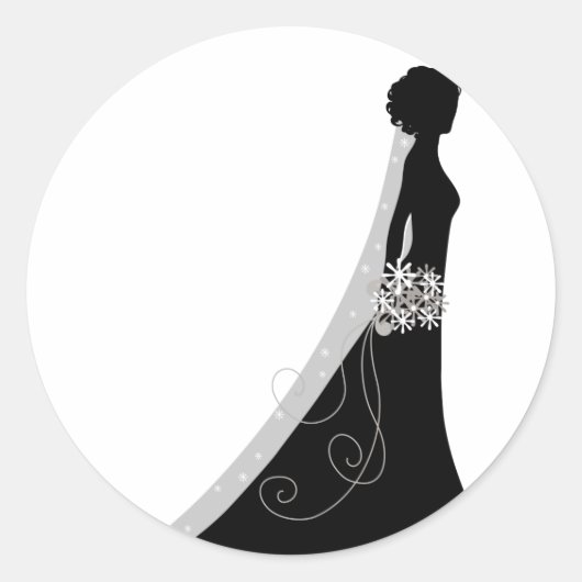 Stickers Mariage Veillette Silhouette Clipart Mari (Devant)