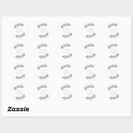 Stickers Mariage verdoyant (Feuille)