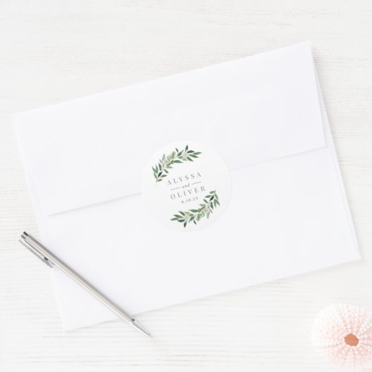 Stickers Mariage verdoyant (Enveloppe)