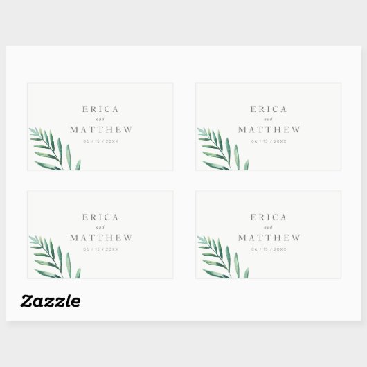 Stickers mariage verdoyant (Feuille)
