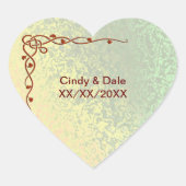 Stickers Mariage vert et jaune dans les tons d'aut (Devant)