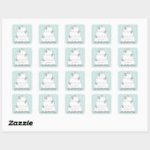 Stickers Mariage Vert Seafoam Favoriser (Feuille)