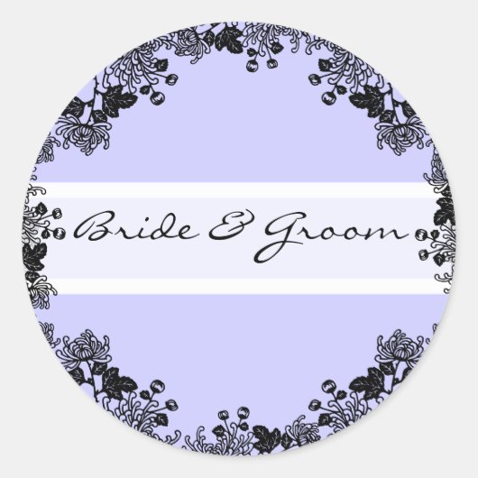 Stickers Mariage Vintage noir (Devant)