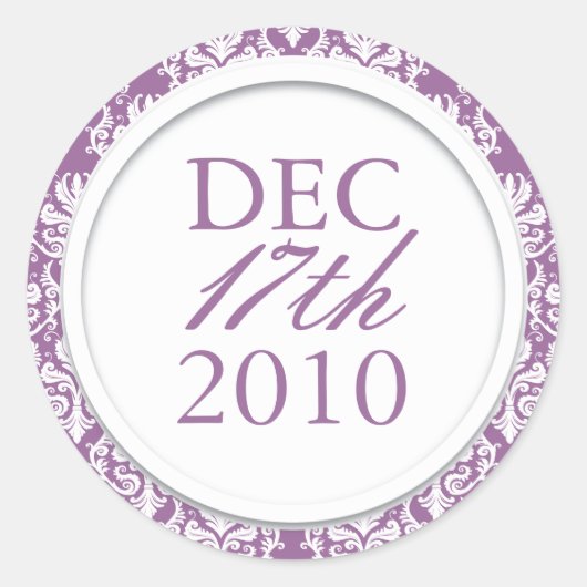 Stickers Mariage violet classique (Devant)