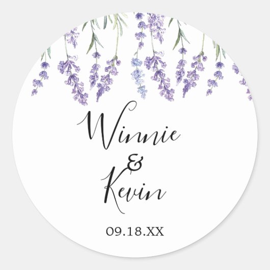 Stickers Mariage Violet, Lavande (Devant)