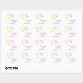 Stickers Mariage Violet Romance (Feuille)