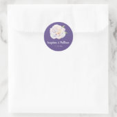 Stickers Mariage violet violet blanc Peony blanc (Sac)