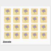 Stickers Mariage Violets personnalisés Bouquet (Feuille)