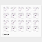 Stickers Mariage Whimsy Papillon Violet (Feuille)