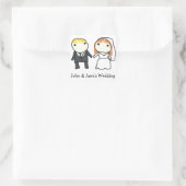 Stickers Mariée et Groom Cartoon Mariage (Sac)