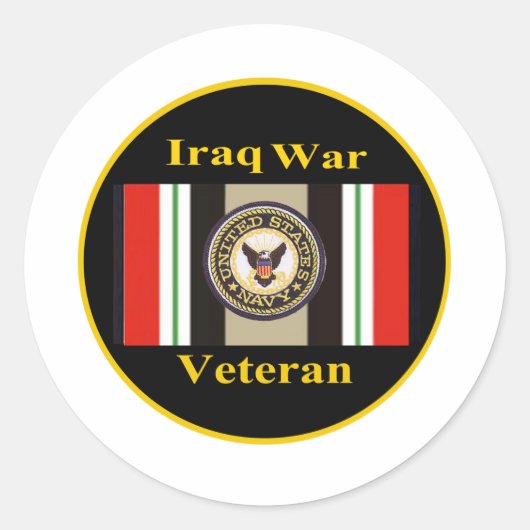 Stickers "Marine" de vétéran de la guerre en Irak (Devant)