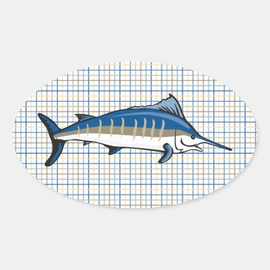 Stickers - Marlin bleu sur Plaid (Devant)