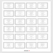 Stickers marque place Mariage (Feuille)