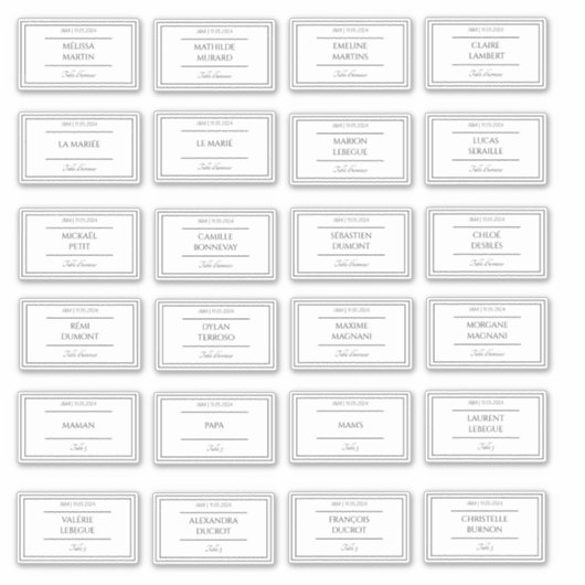 Stickers marque place Mariage (Devant)