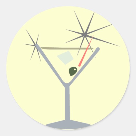 Stickers Martini en verre (Devant)