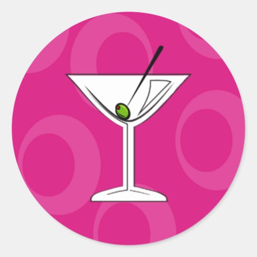 Stickers Martini rose (Devant)