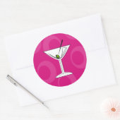 Stickers Martini rose (Enveloppe)