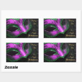 Stickers Mascarade rose chaud (Feuille)