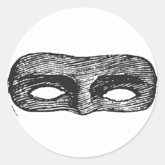 Stickers Masque noir (Devant)