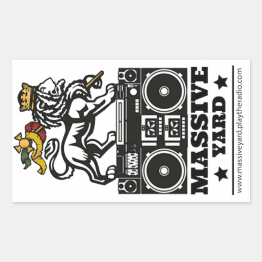 stickers Massive Yard White Lion Full 2018 (Devant)