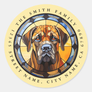 Stickers Mastiff Round