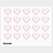 Stickers Mat Coeur PINK CHECK QUILT (Feuille)