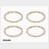 Stickers Mat Ovale CRAZE (Feuille)