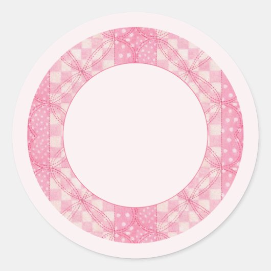 Stickers Mat rond 1,5 po EN COEUR ROSE / Stickers  (Devant)