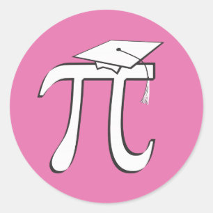 Stickers Math Pi Graduate PINK Pi Grad