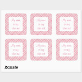 Stickers Matte Carré 3" PINK CHECK (Feuille)