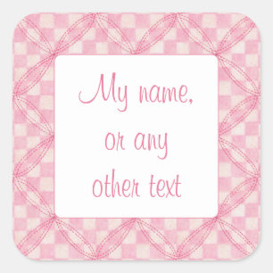 Stickers Matte Carré 3" PINK CHECK