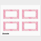 Stickers Matte du rectangle rectangulaire COEUR RO (Feuille)