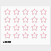 Stickers Matte en étoile PINK CHECK (Feuille)