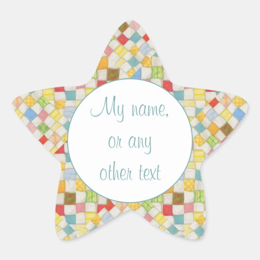 Stickers matte QUILT MOSAIC Star (Devant)