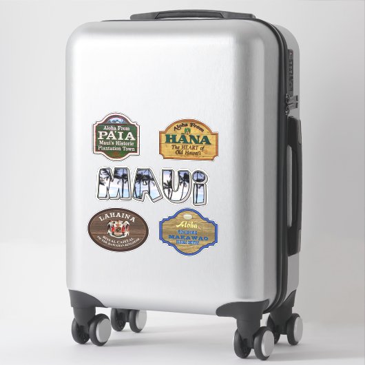 Stickers Maui Town Signes (Sur valise)
