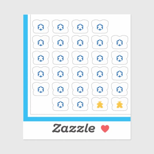 Stickers Meeple Tee - Game Guy (Feuille)