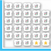 Stickers Meeple Tee - Live, Love, Play (Devant)