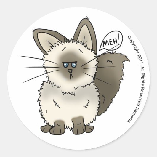 Stickers Meh Cat (Devant)