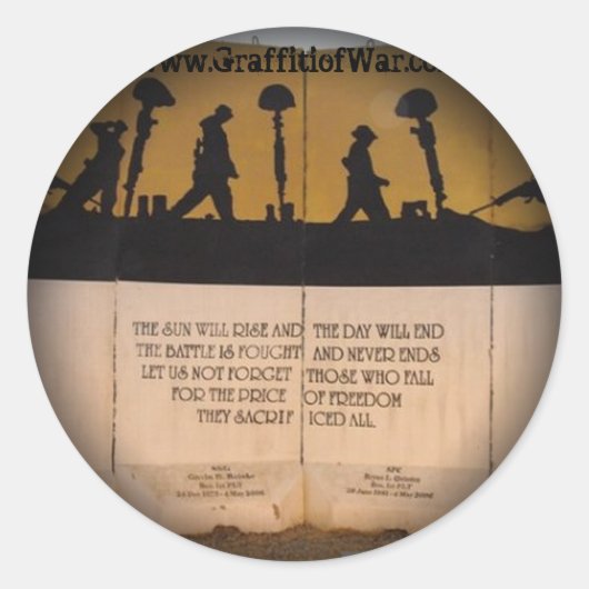 Stickers Mémorial Fondu vers Stickers Noir Rond (Devant)