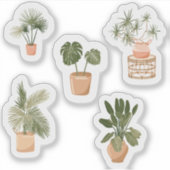 Stickers Ménage Poted - Plante intérieur mignon (Devant)