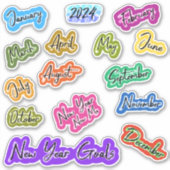 Stickers mensuels 2024 Journal Sticker Pack (Devant)