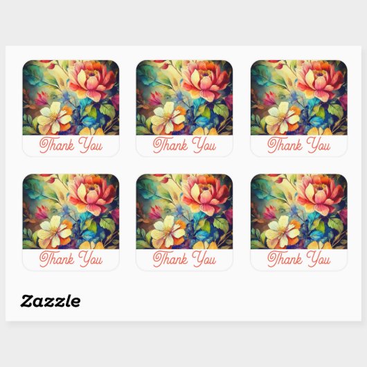 stickers Merci (Feuille)