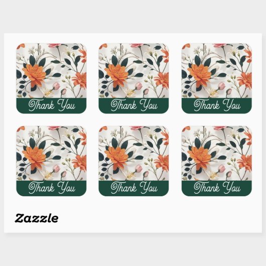 stickers Merci (Feuille)