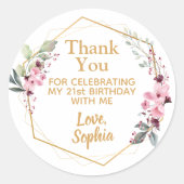 Stickers Merci 21e anniversaire de Cherry Blossom (Devant)