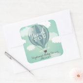 Stickers Merci à air chaud Blue Ballotte personnal (Enveloppe)