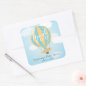 Stickers Merci à bulle jaune à air chaud (Enveloppe)