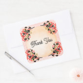 stickers Merci à fleurs (Enveloppe)