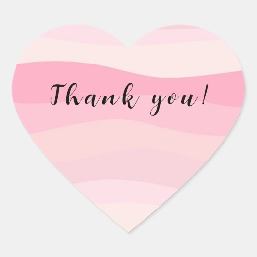 Stickers Merci à rayures roses (Devant)