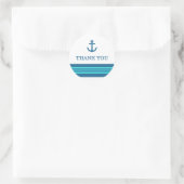 Stickers Merci Ancre bleu turquoise (Sac)